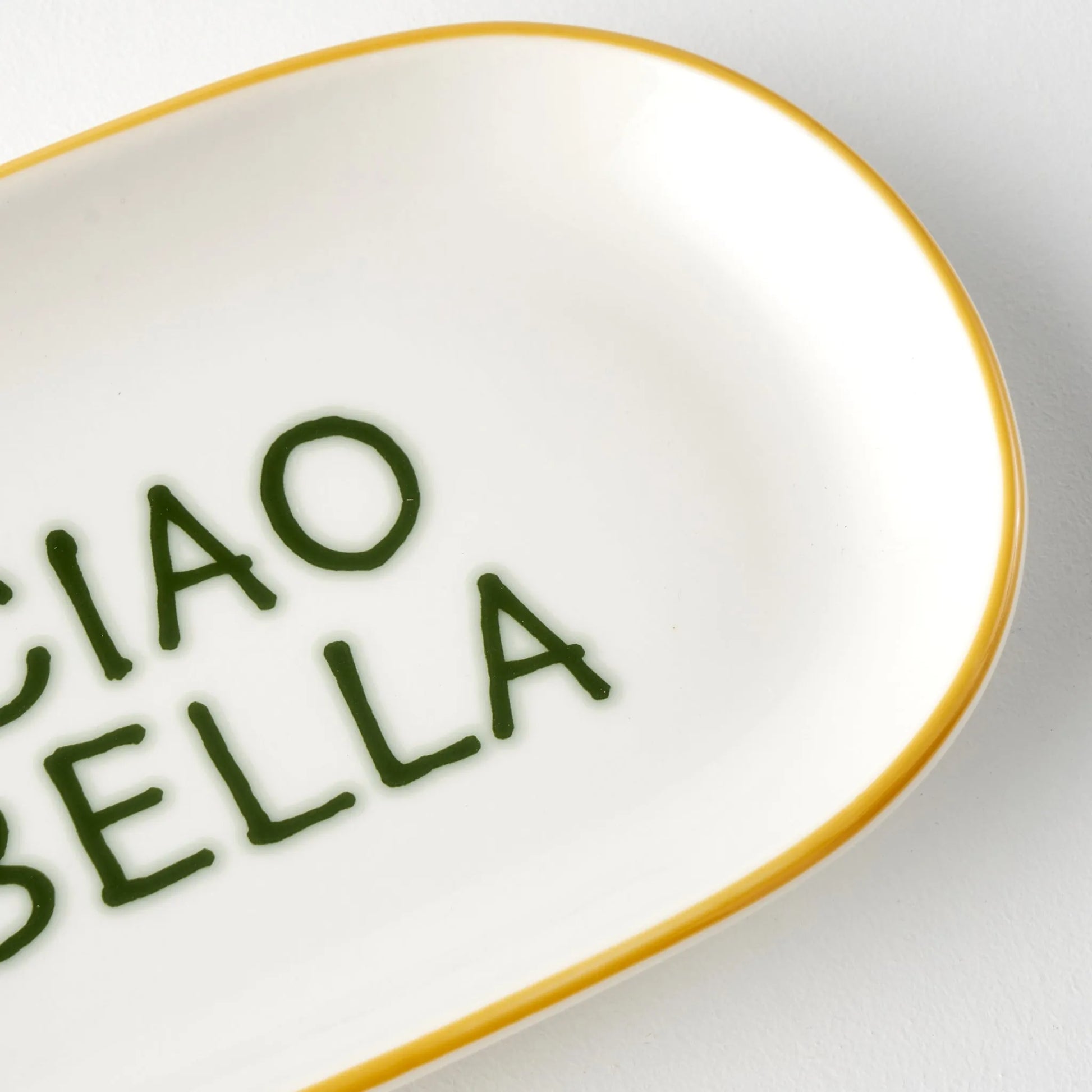 Line Oval Porcelain Serving Platter detail view