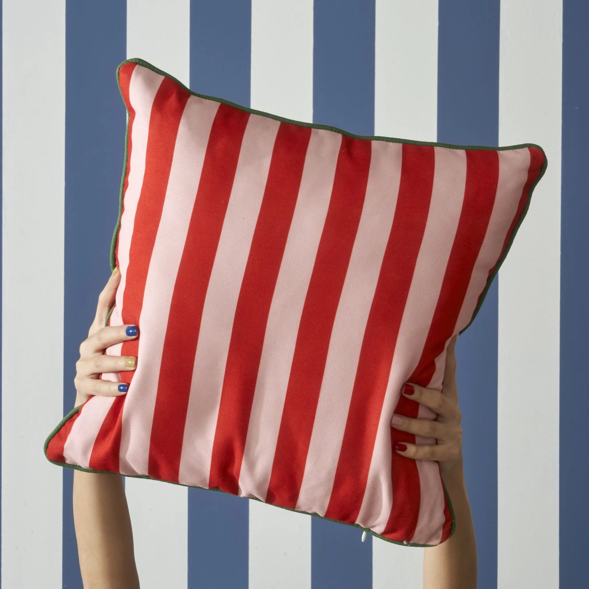 Line Piped Cushion Cover detail view
