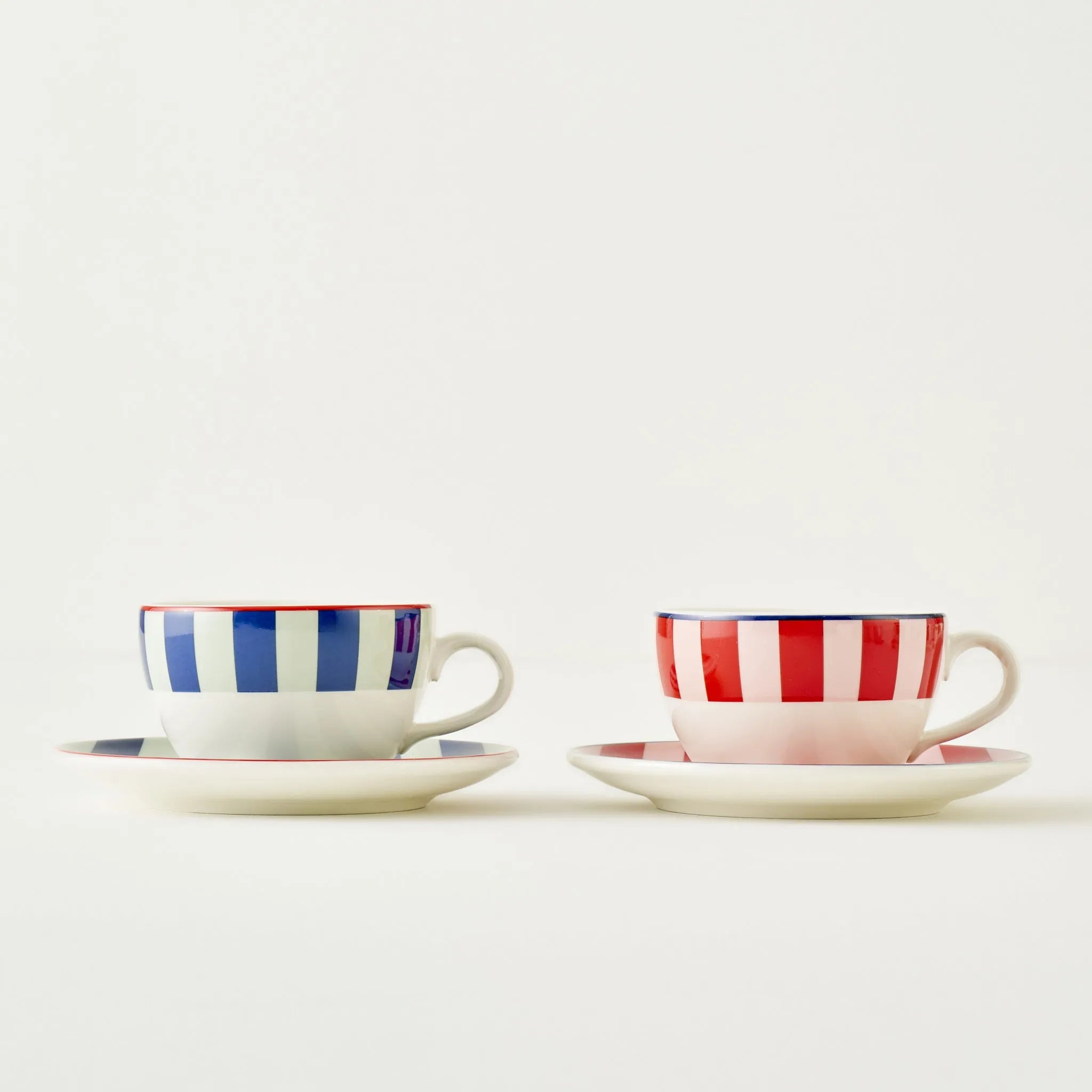 Line Porcelain Tea Cup Set (2 Pieces)