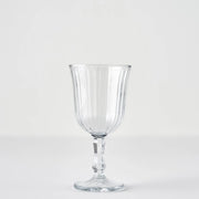 Line Ribbed Glass Goblet