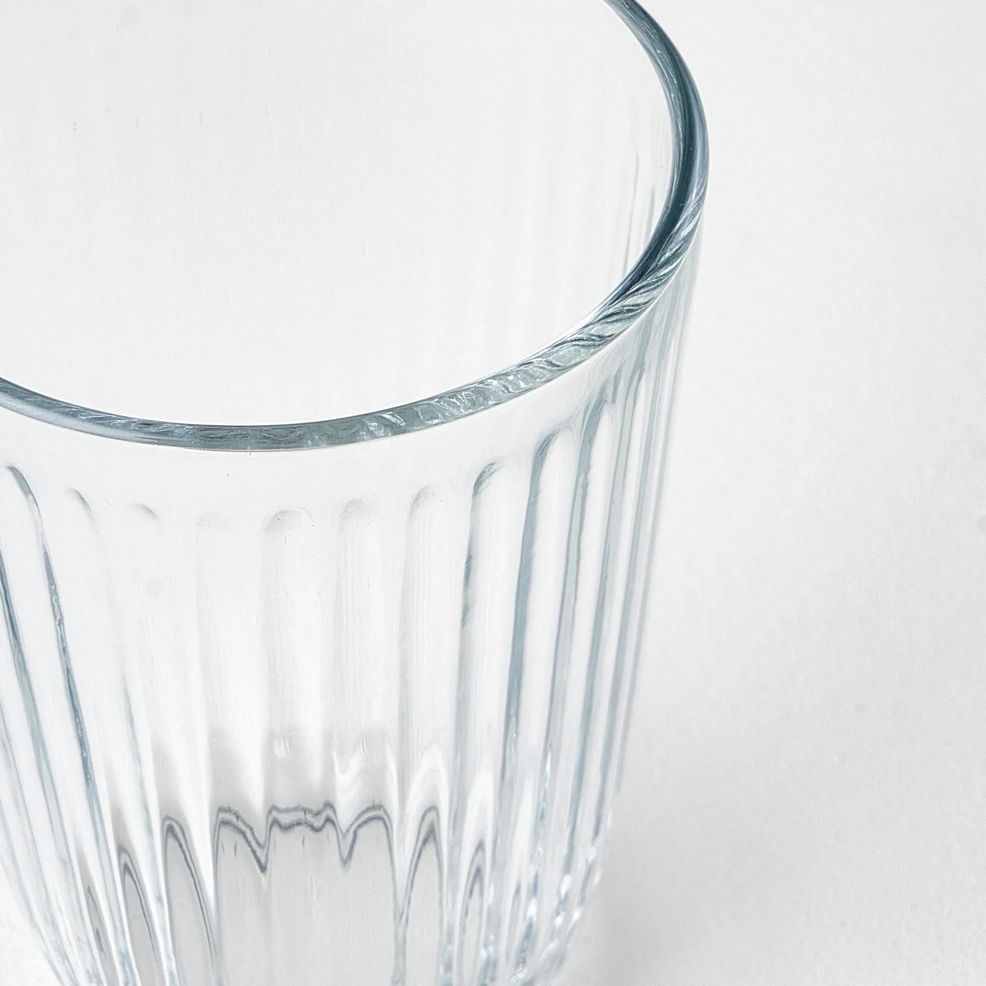 Line Ribbed Highball Glass detail view