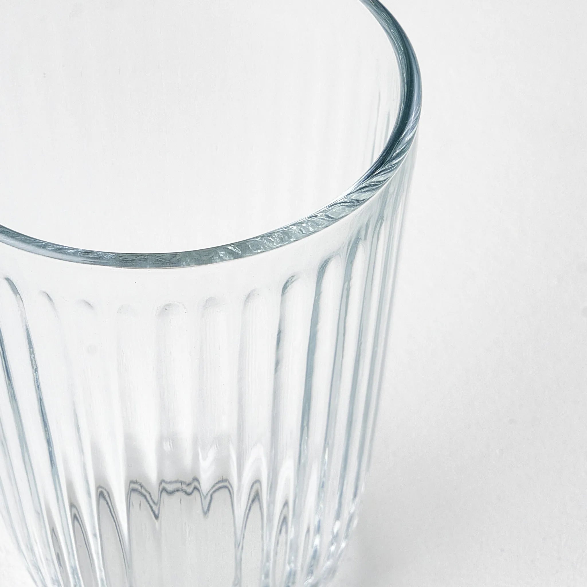 Line Ribbed Highball Glass detail view