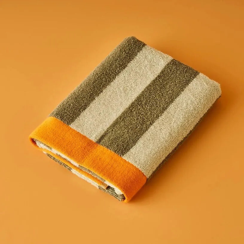 Line Striped Colorful Cotton Hand Towel design detail