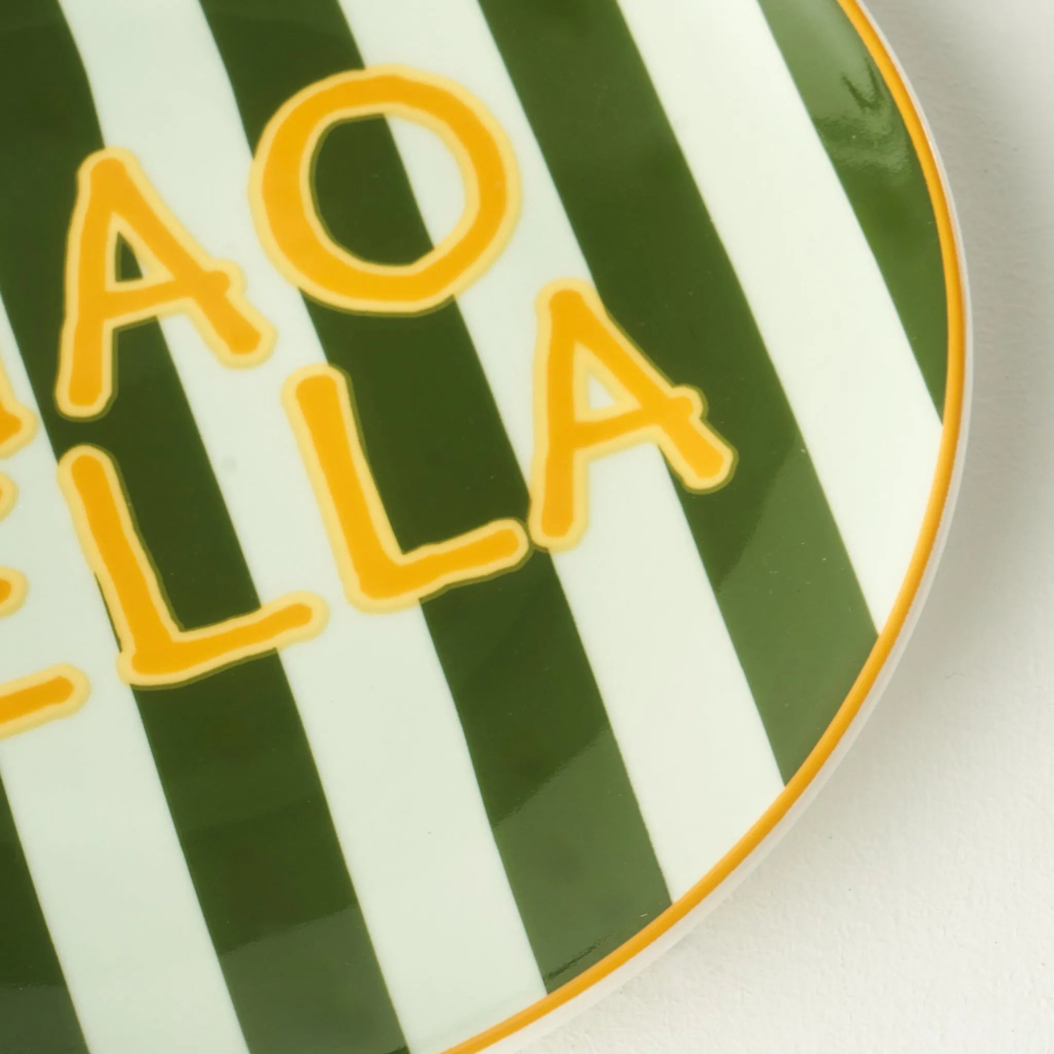 Line Striped Porcelain Dessert Plate additional view