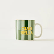 Line Striped Porcelain Mug