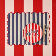 Line Striped & Scalloped Placemats
