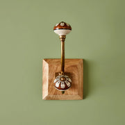 Liyan Mango Mango Hook with Hand Painted Ceramic Knob