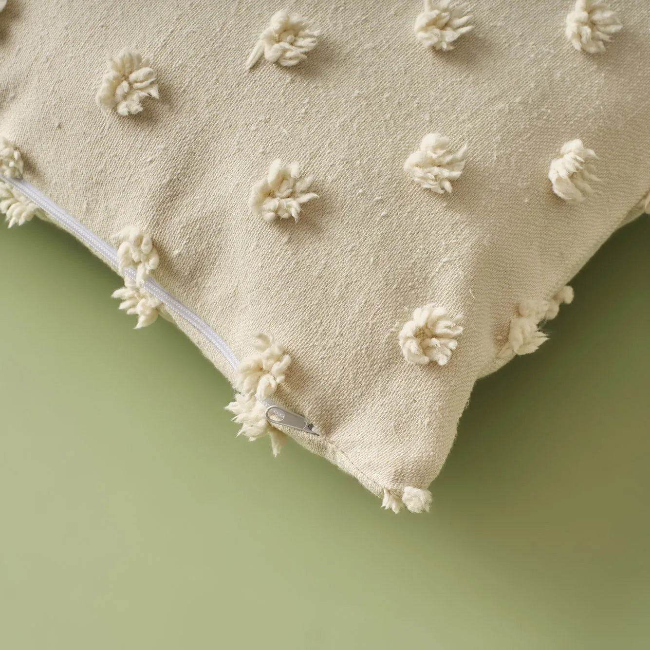 Maroc Cotton Dotted Throw Pillow design detail