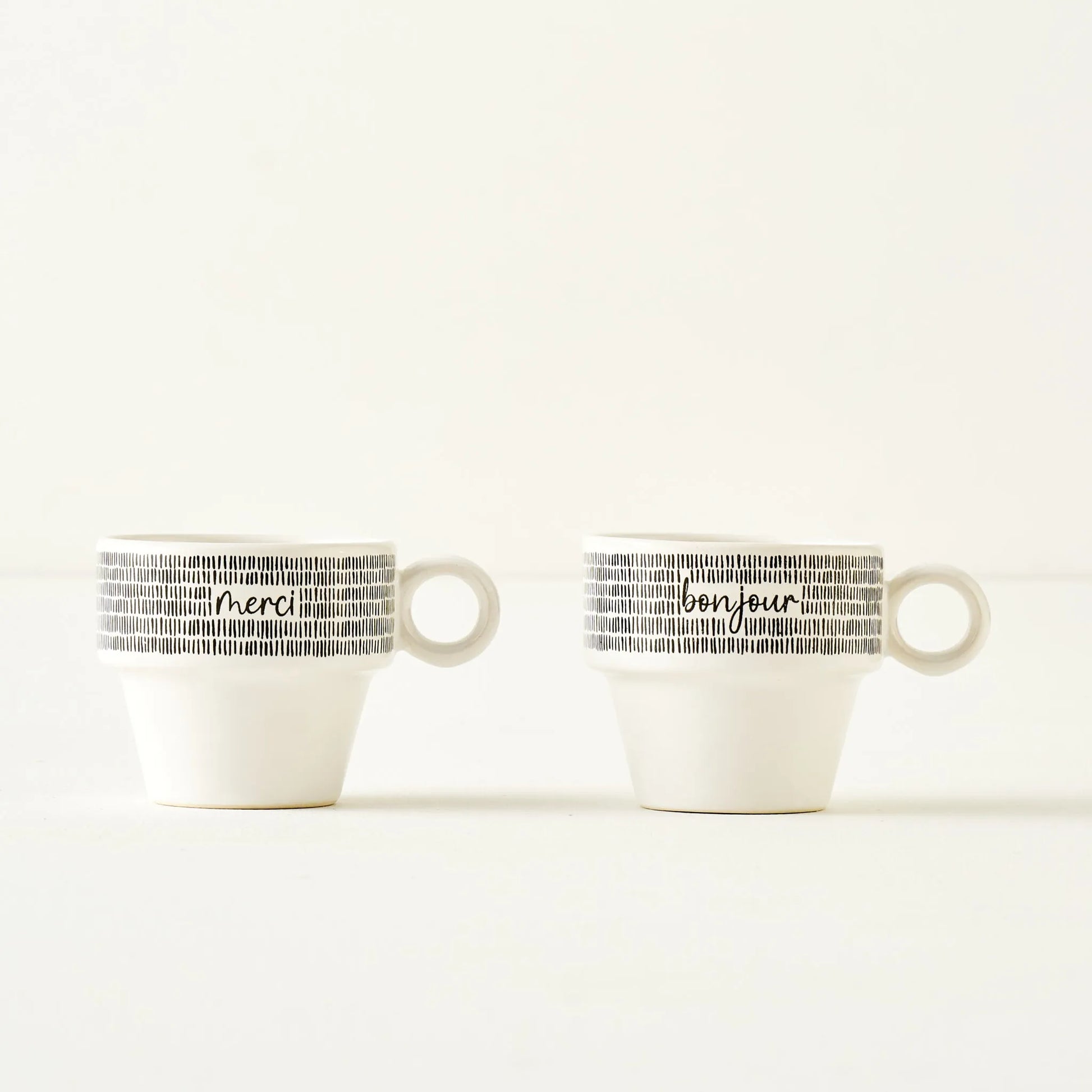 Merci Ceramic Espresso Cup (Set of 2) texture detail