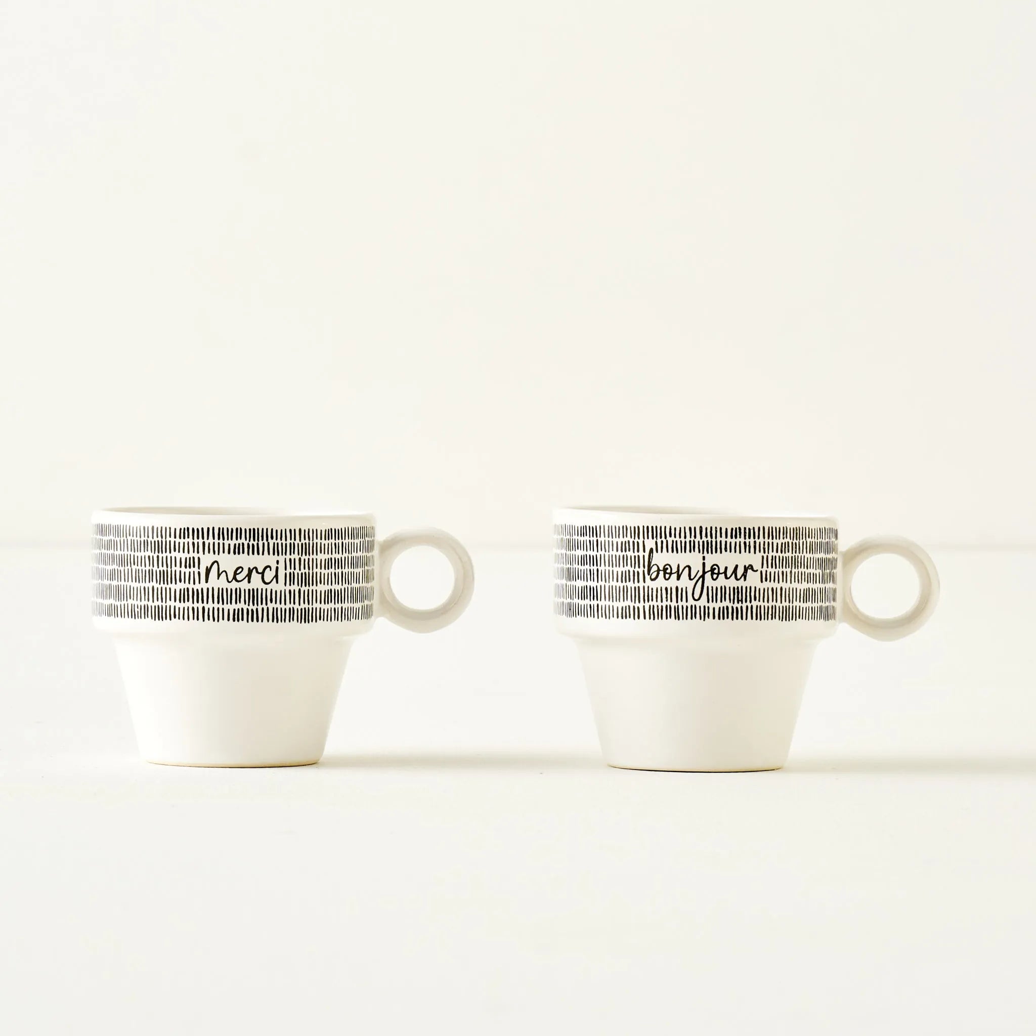 Merci Ceramic Espresso Cup (Set of 2) texture detail