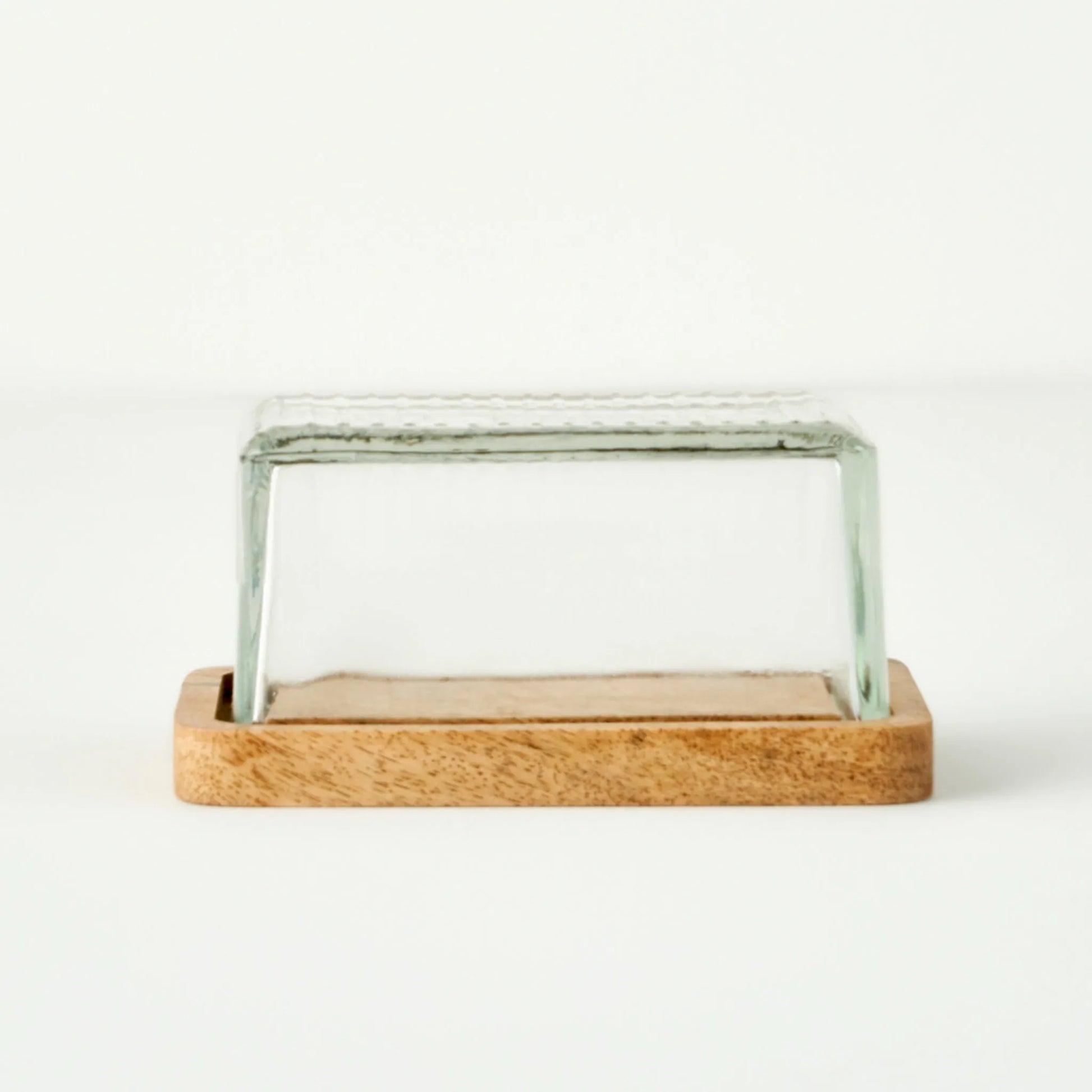 Mist Glass Butter Dish