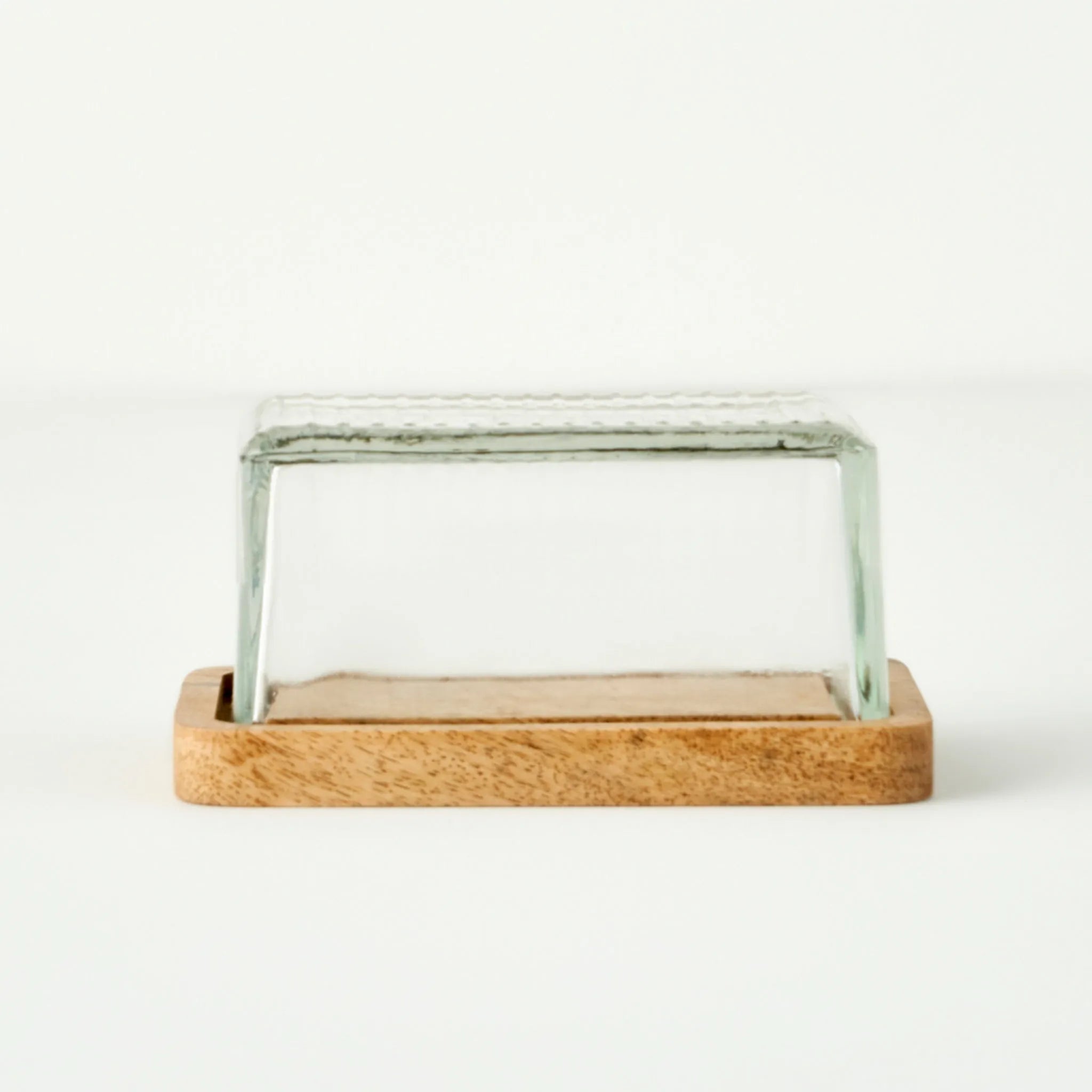 Mist Glass Butter Dish