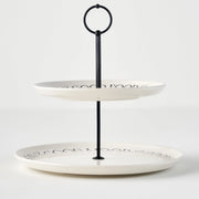 Motto 2-Tier Ceramic Serving Stand