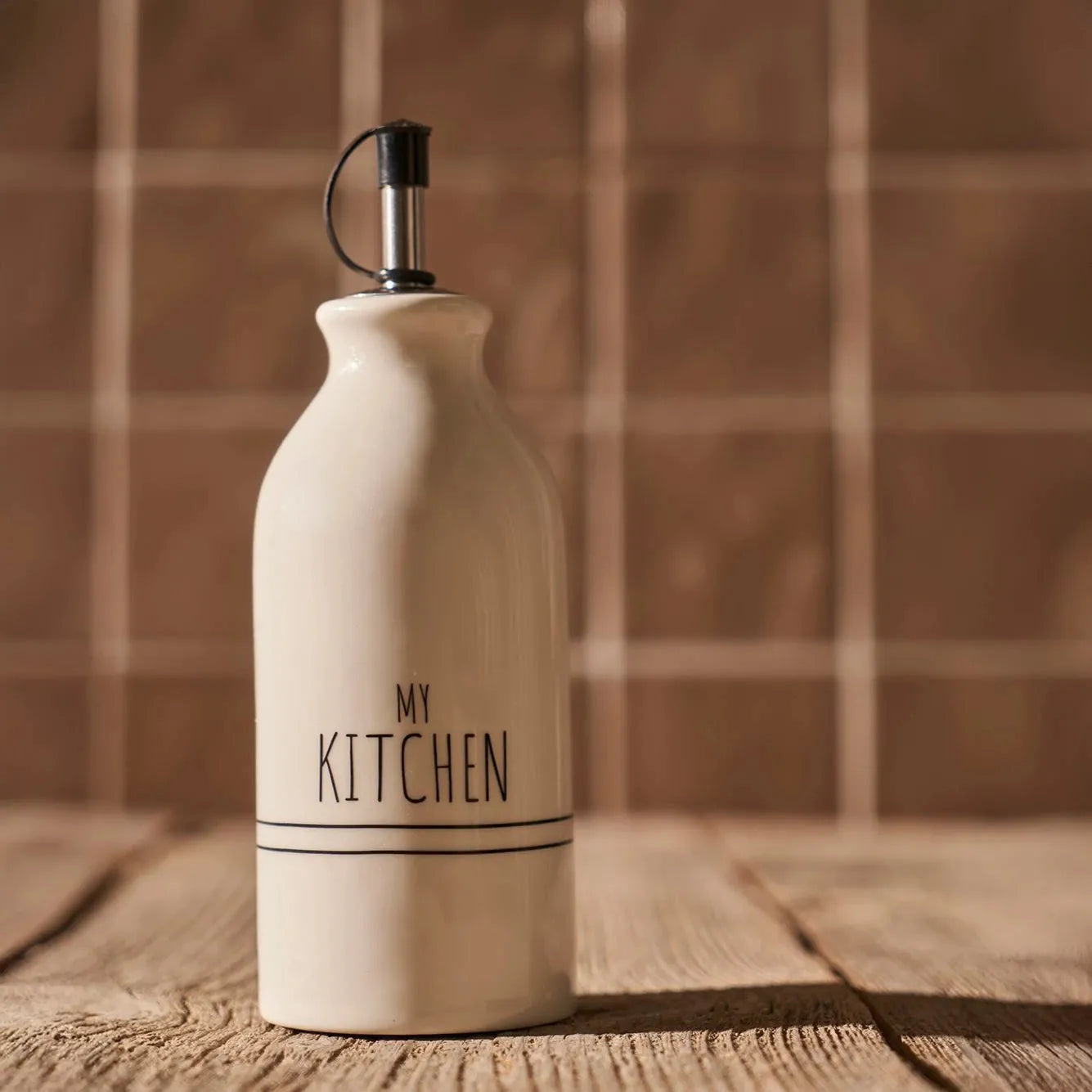 My Kitchen Porcelain Oil Cruet side view