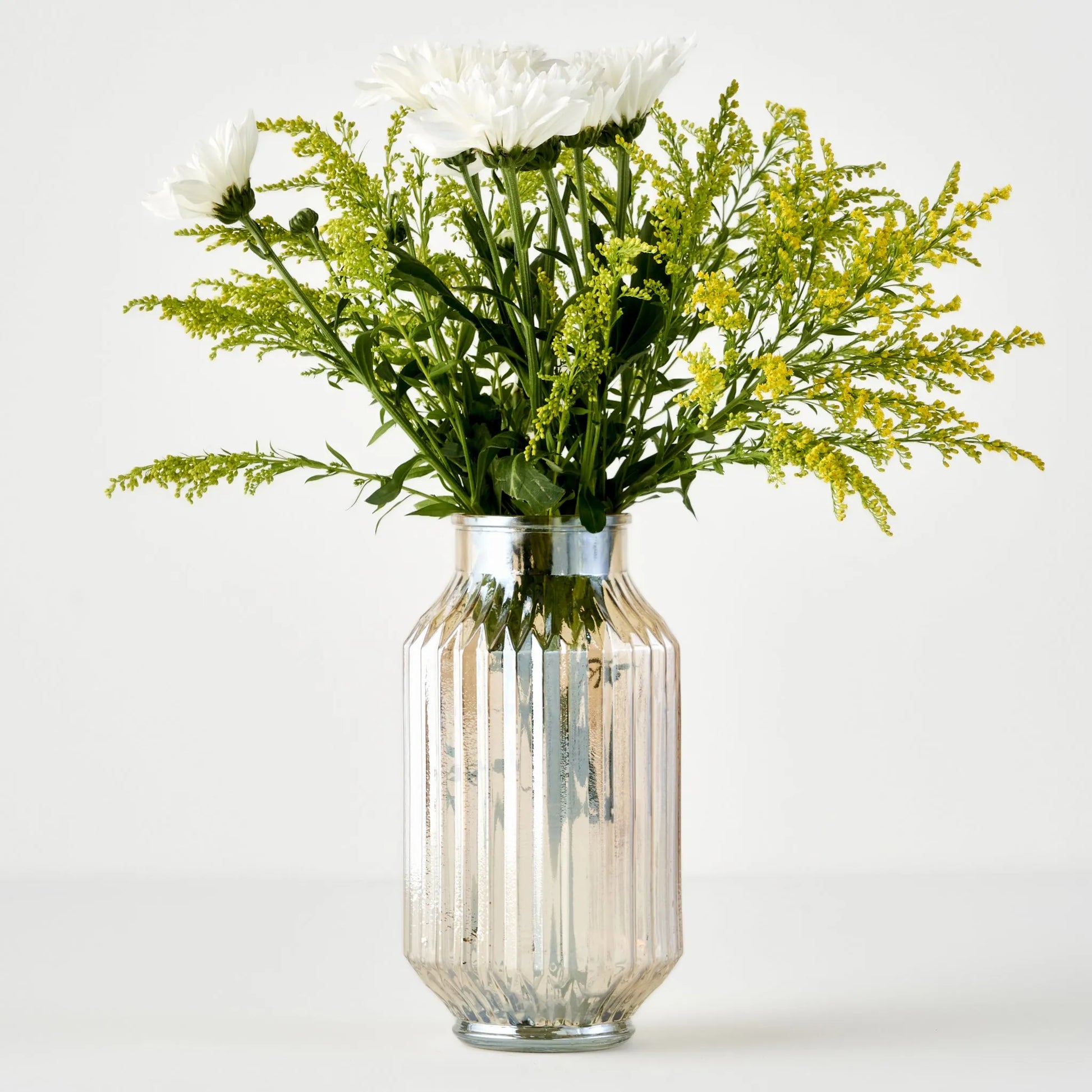 Nilda Ribbed Glass Vase detail view