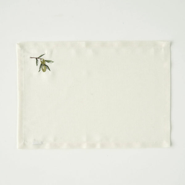 Olive Embroidered Placemat