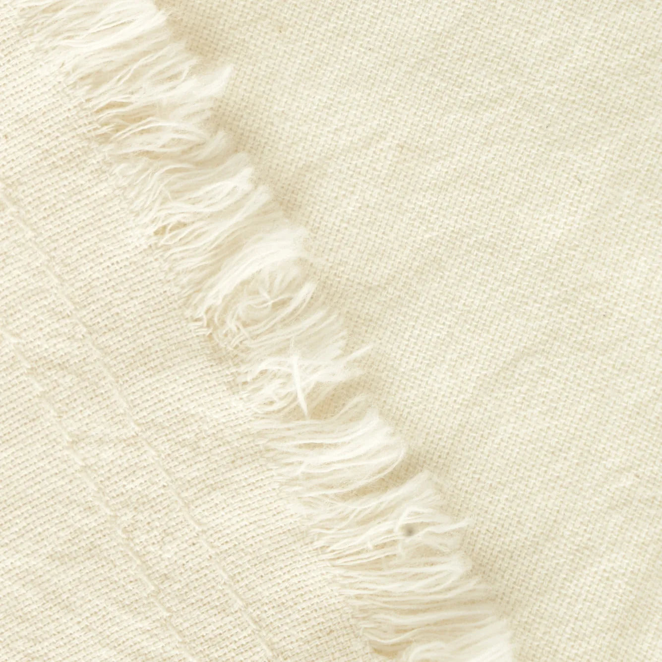 Olive Fringed Cotton Napkin side view