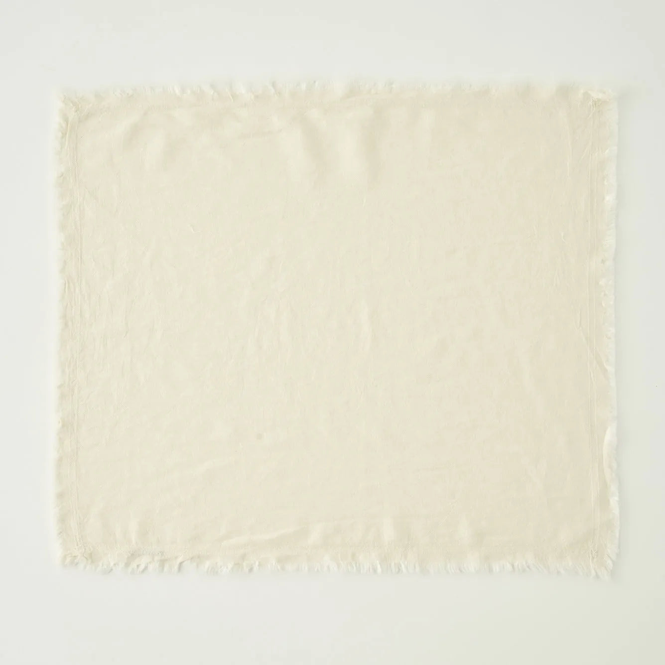 Olive Fringed Cotton Placemat detail view