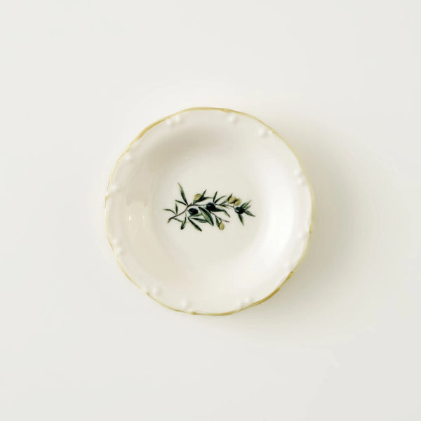 Olive Porcelain Appetizer Dish