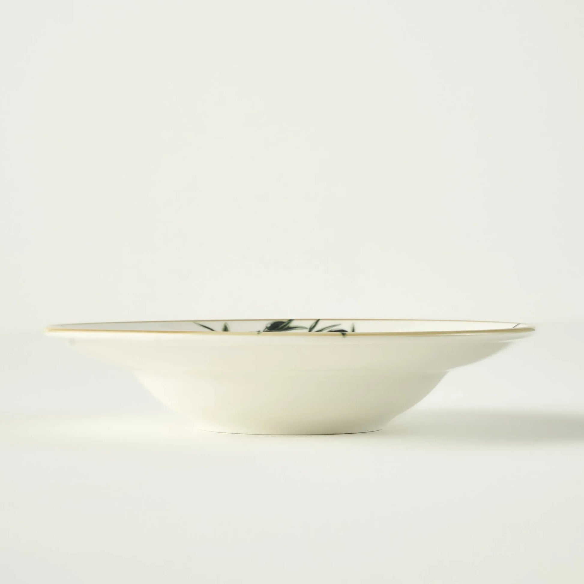 Olive Porcelain Pasta Bowl texture detail