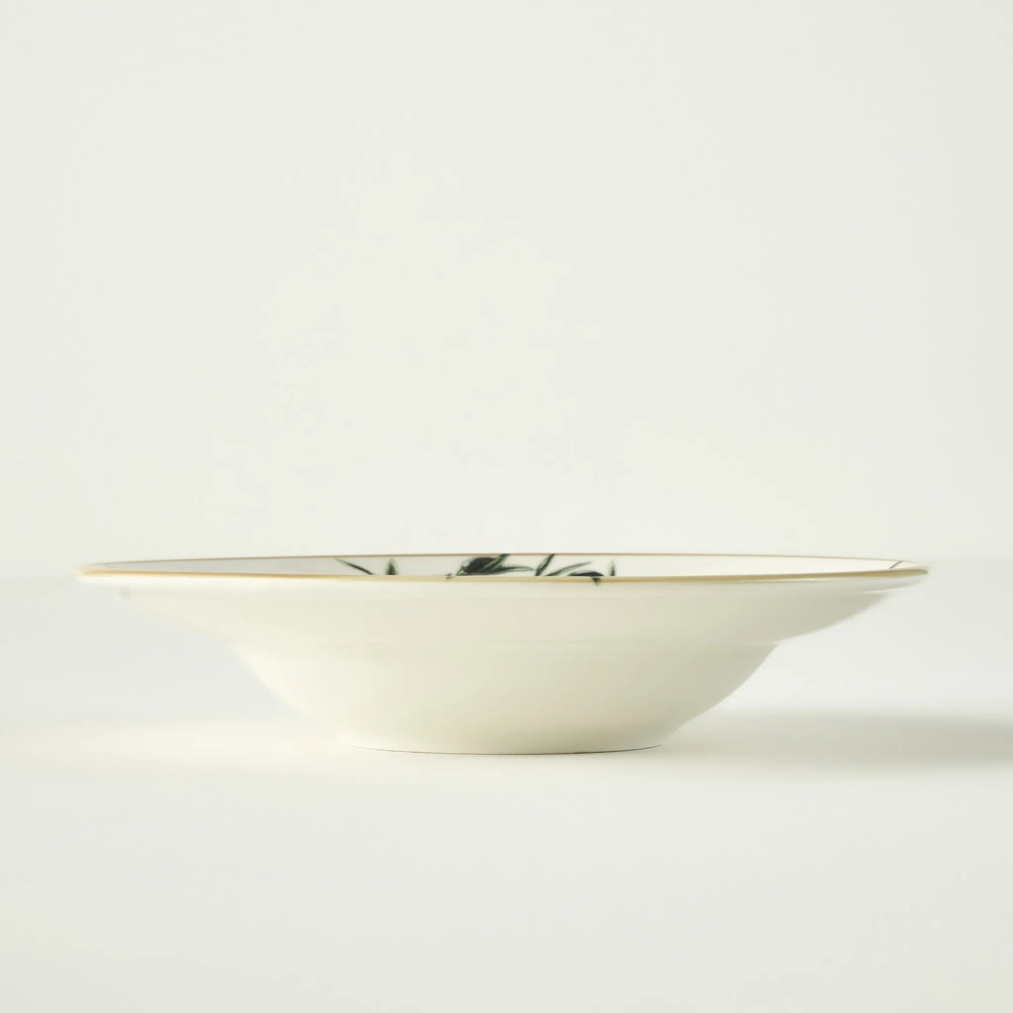 Olive Porcelain Pasta Bowl texture detail