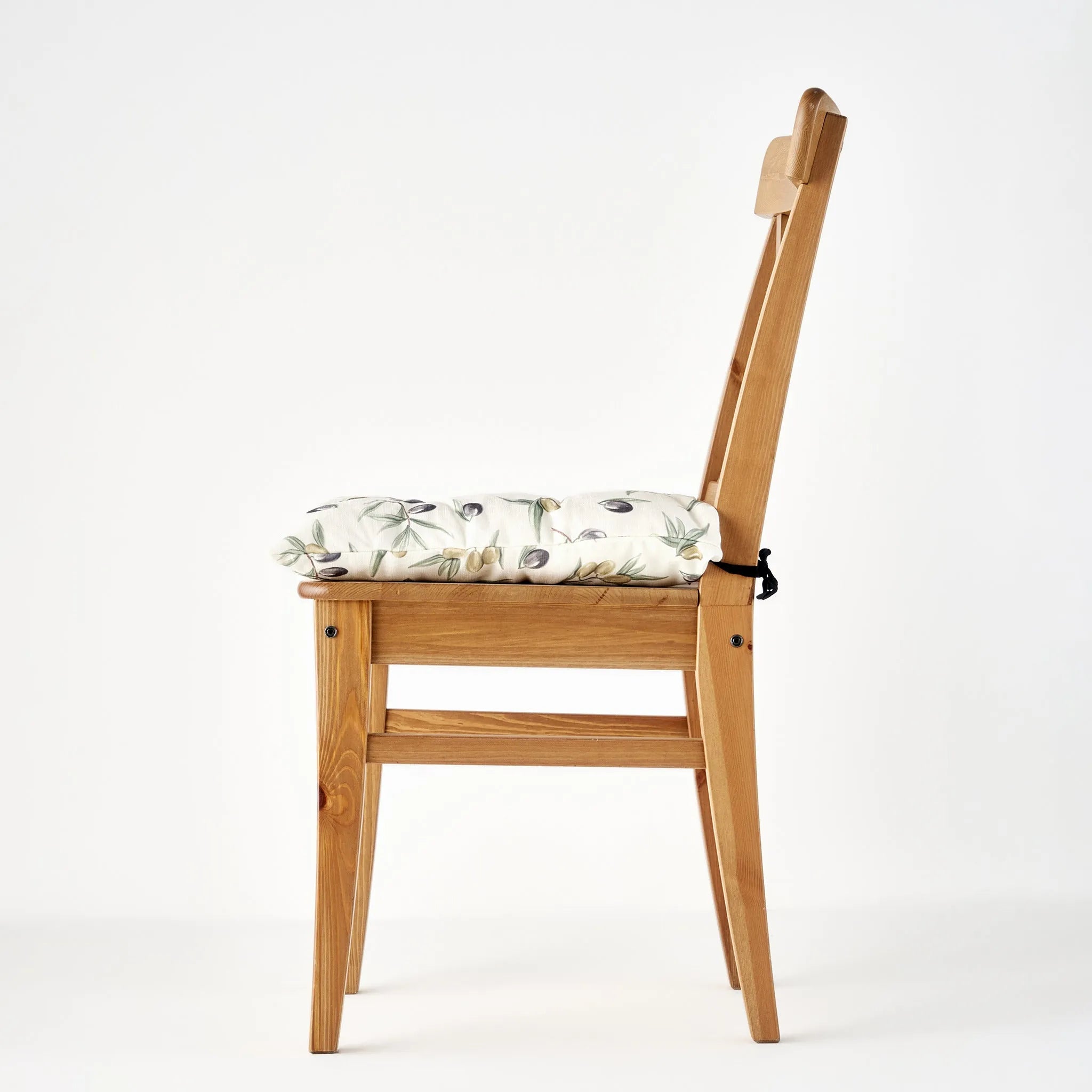 Olive Print Chair Cushion detail view