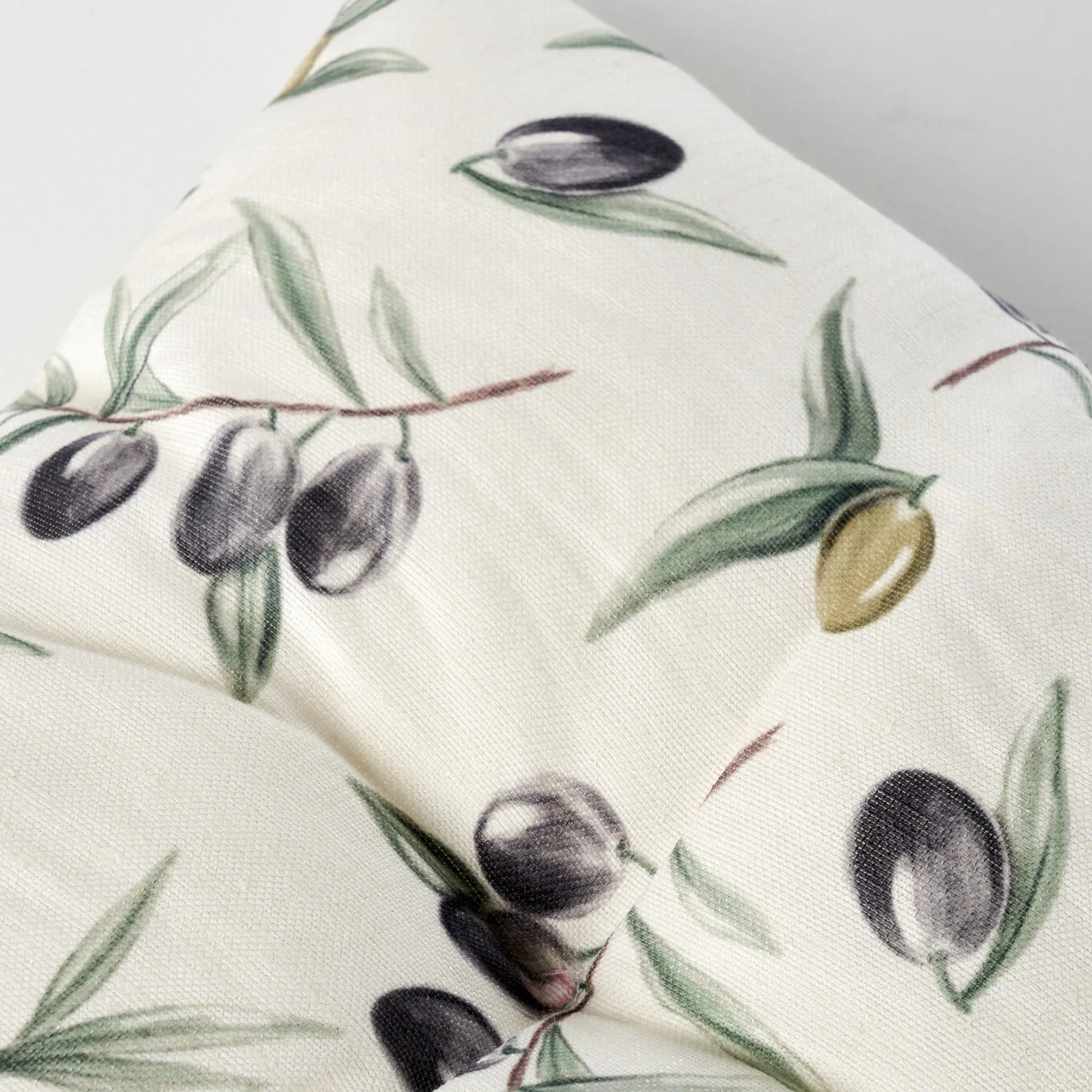 Olive Print Chair Cushion texture detail