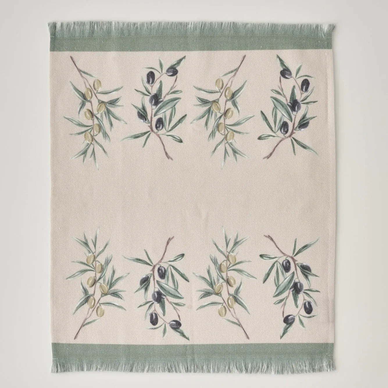 Olive Printed Kitchen Towels (Set of 2) detail view