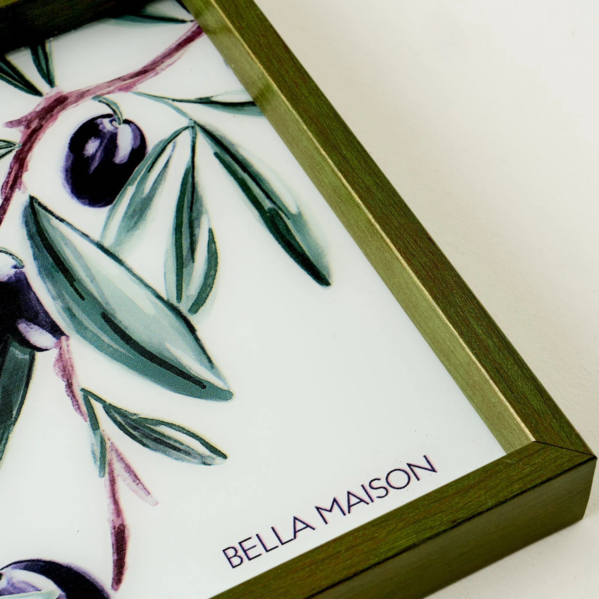 Olive Wooden Decorative Serving Tray texture detail
