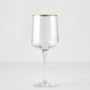 Premium Wine Glass with Silver/Gold Rim