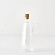 Reed Glass Oil Cruet with Cork Stopper