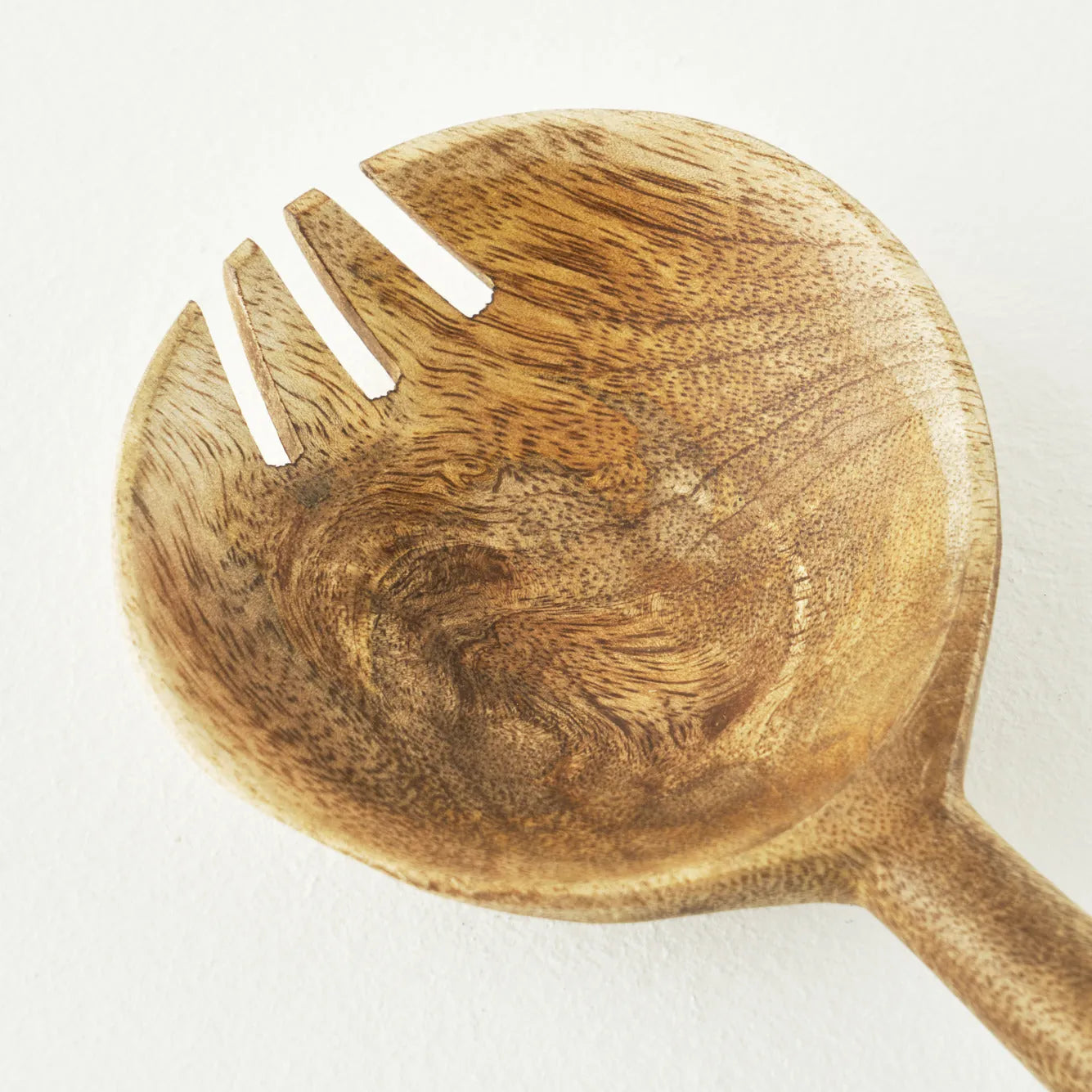 Riva Wooden Salad Serving Set side view