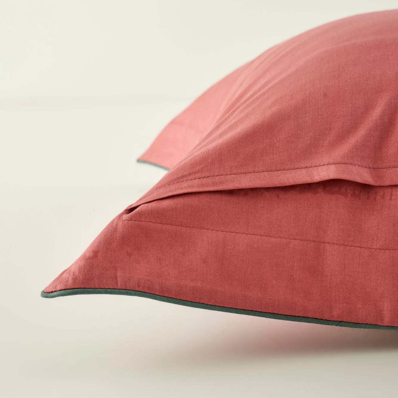 Rose Cotton Sateen Duvet Cover Set side view