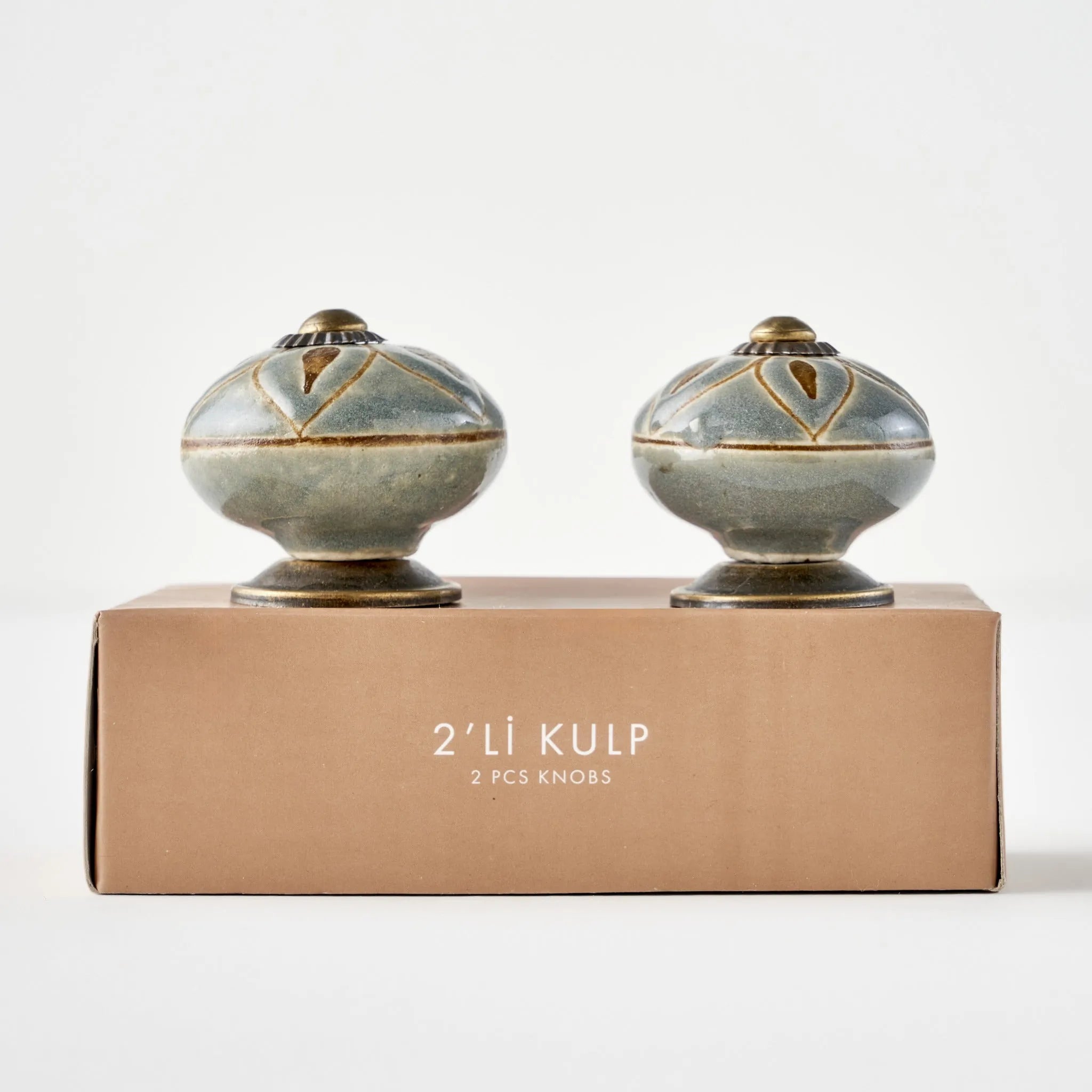 Sasha Ceramic Cabinet Knob (Set of 2) side view