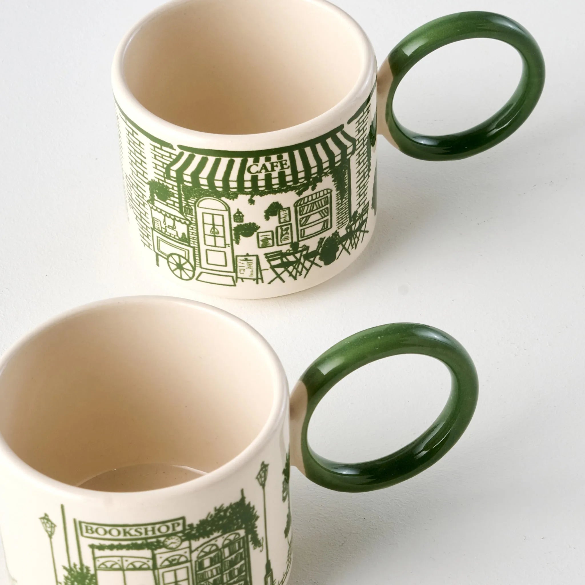 Scene Ceramic Cup Set (2 Pieces) side view