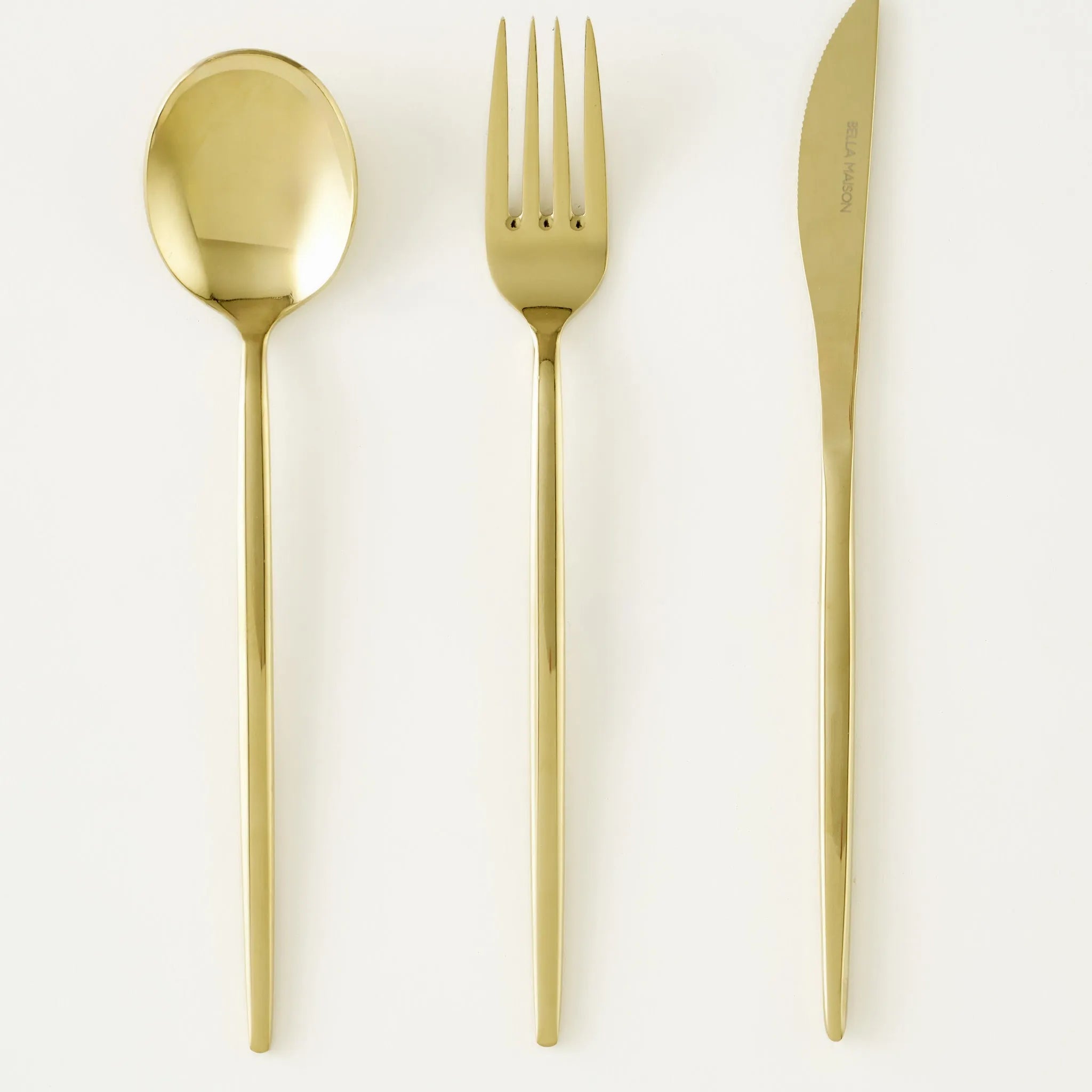 Siena 18-Piece Gold Flatware Set side view