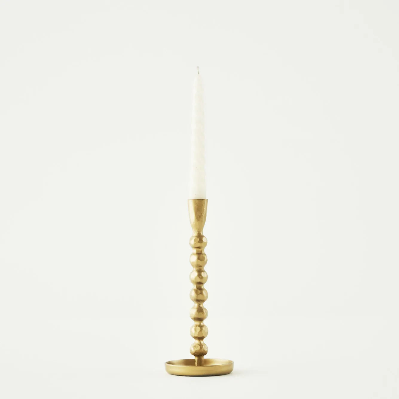 Sofya Gold Taper Candle Holder detail view