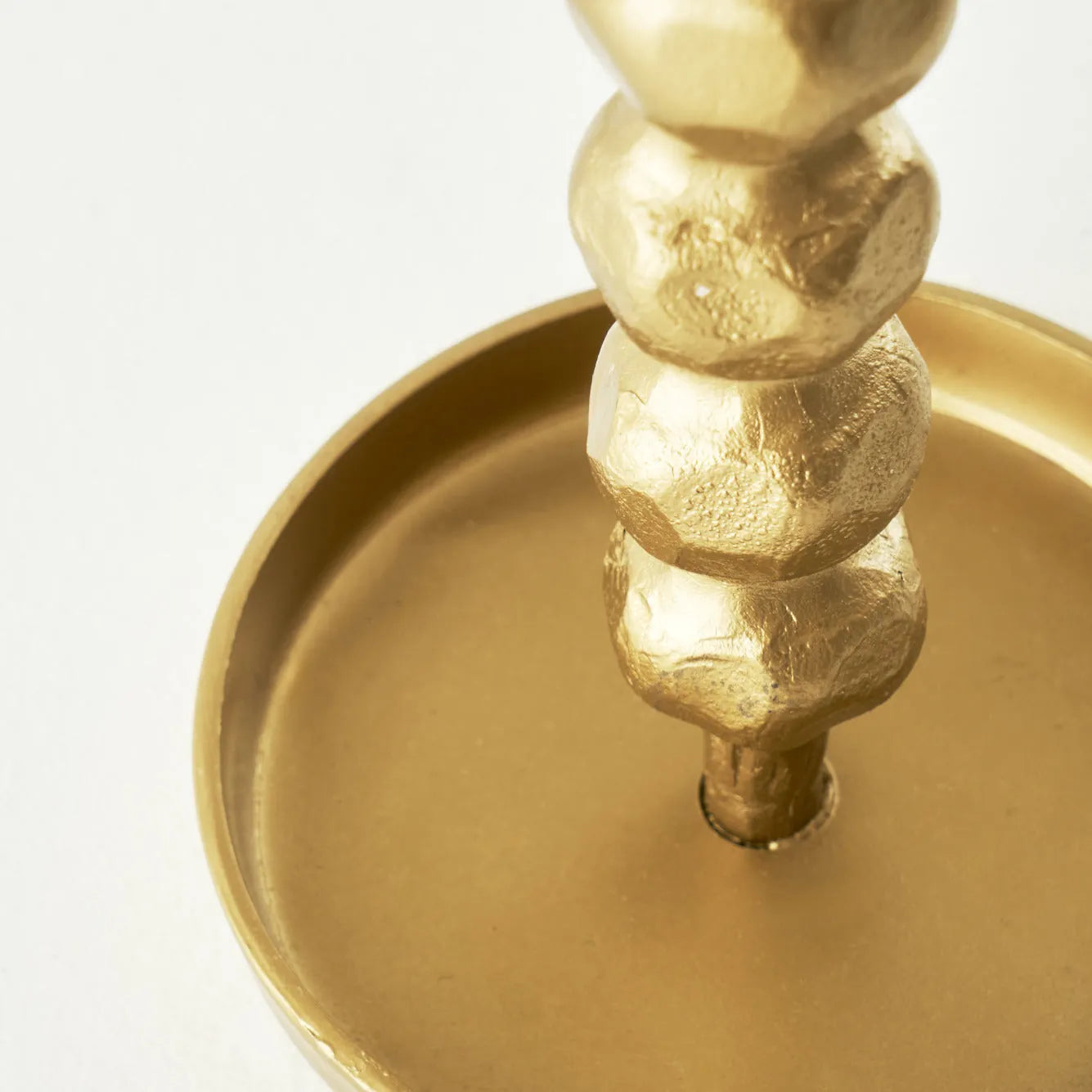 Sofya Gold Taper Candle Holder design detail