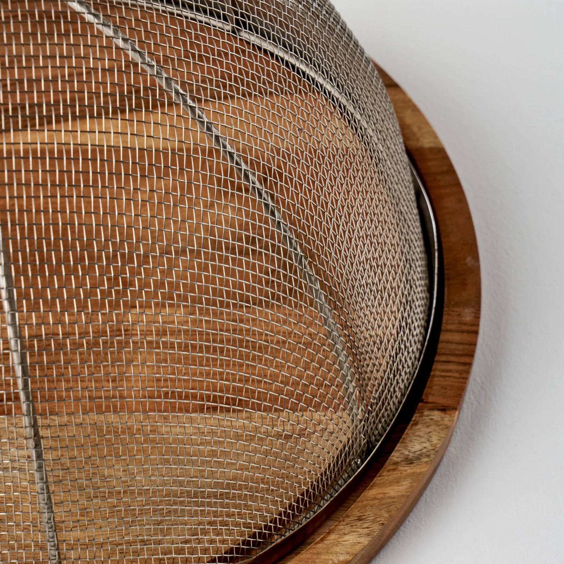 Spark Wooden Cake Stand with Dome side view