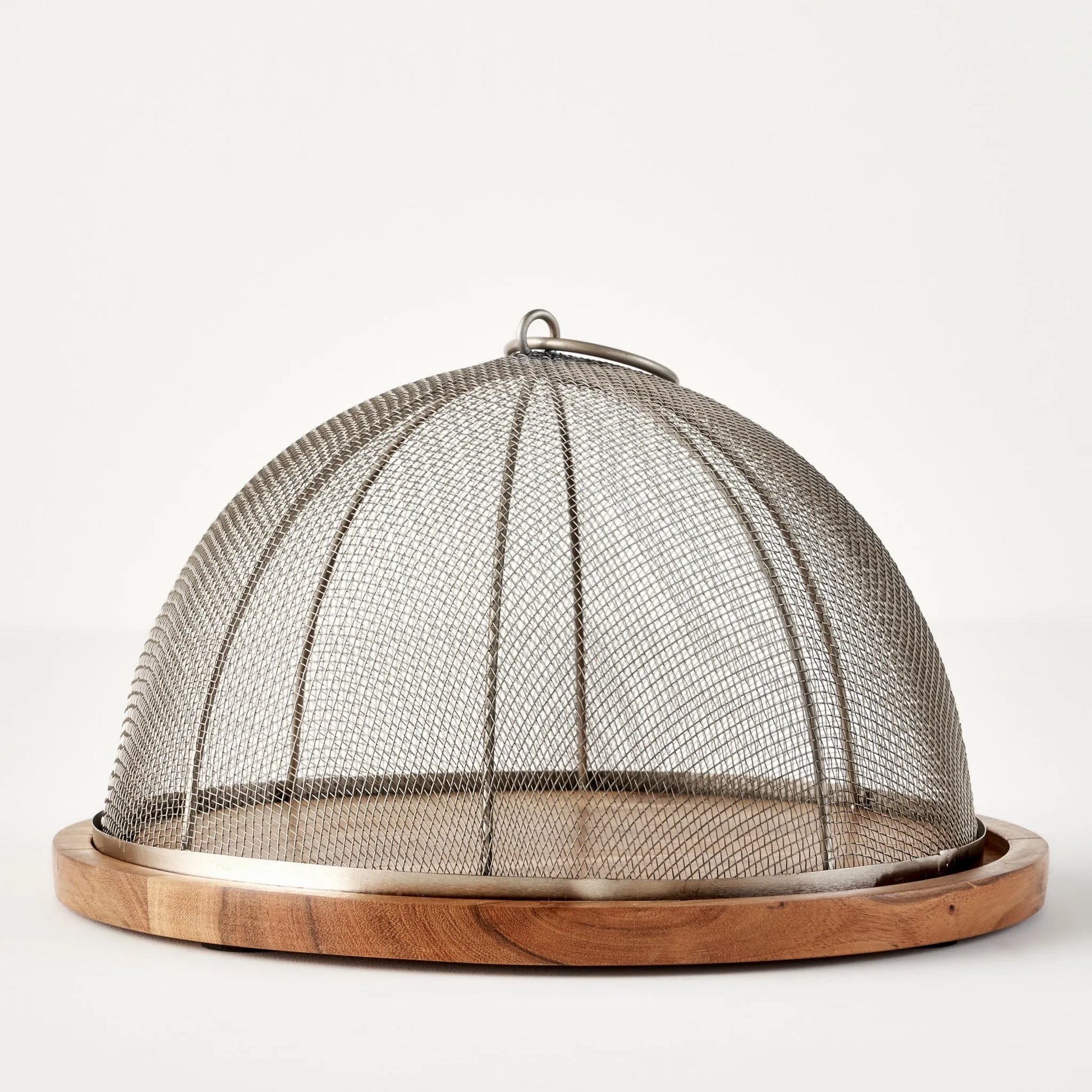 Spark Wooden Cake Stand with Dome design detail