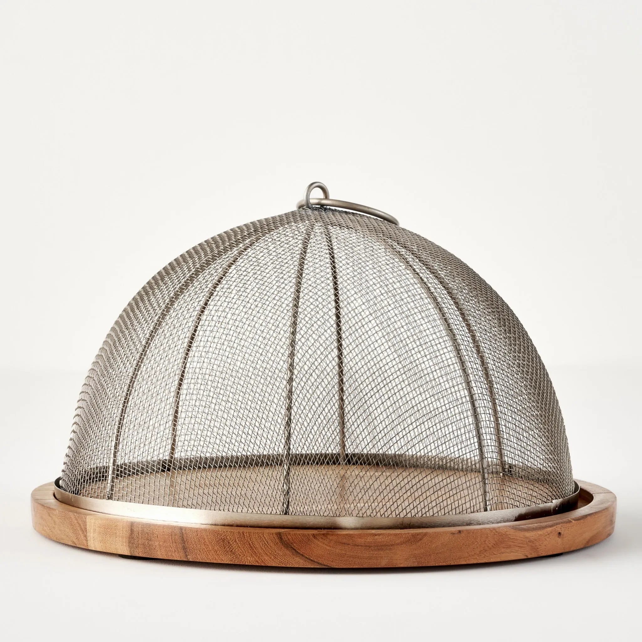Spark Wooden Cake Stand with Dome design detail