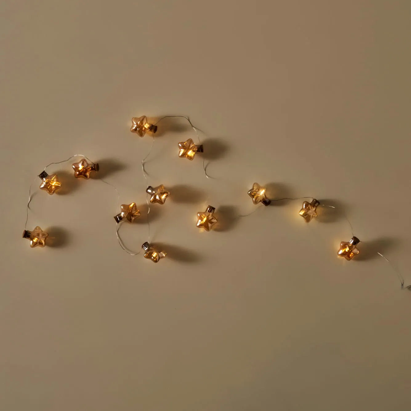 Star Glass LED String Lights texture detail