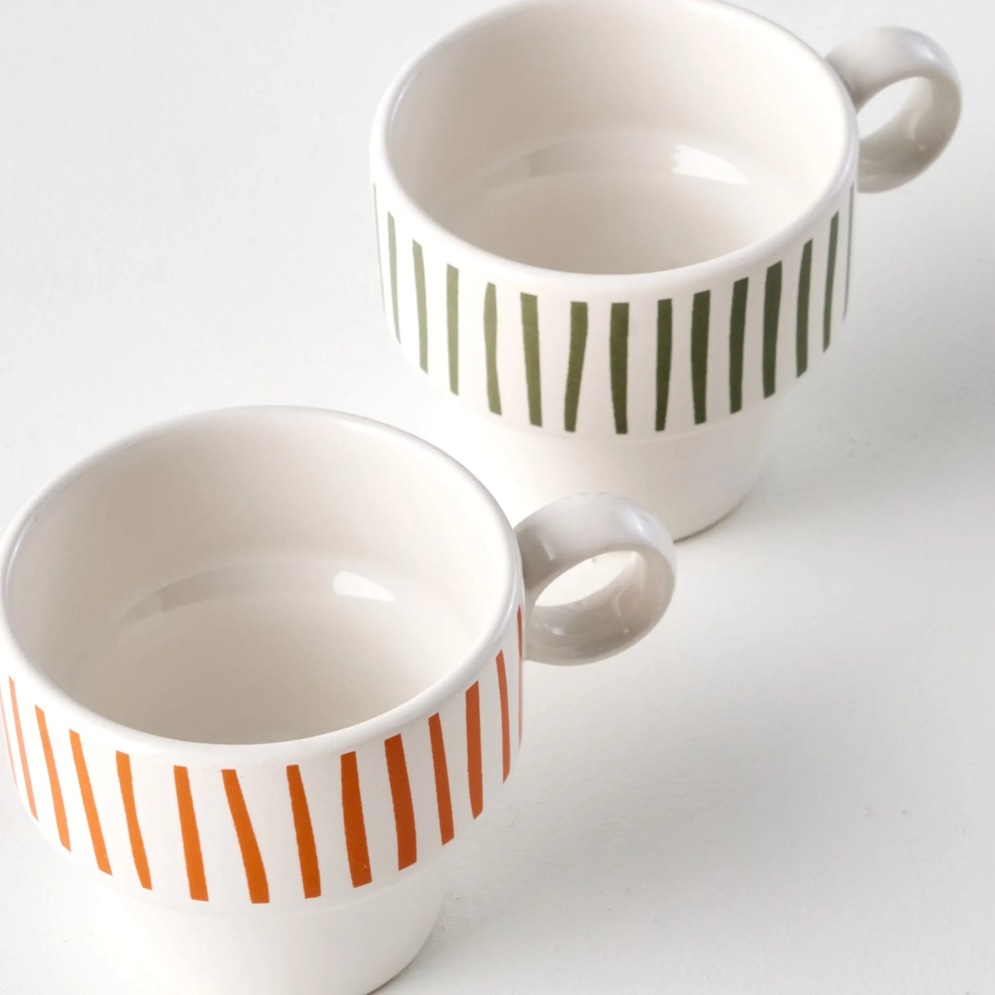 Stripe Ceramic Espresso Cup (Set of 2) detail view