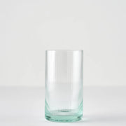 Stripe Ribbed Green Highball Glass