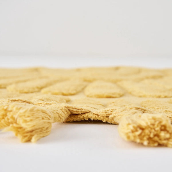 Sunshine Tasseled Cotton Bath Mat Set