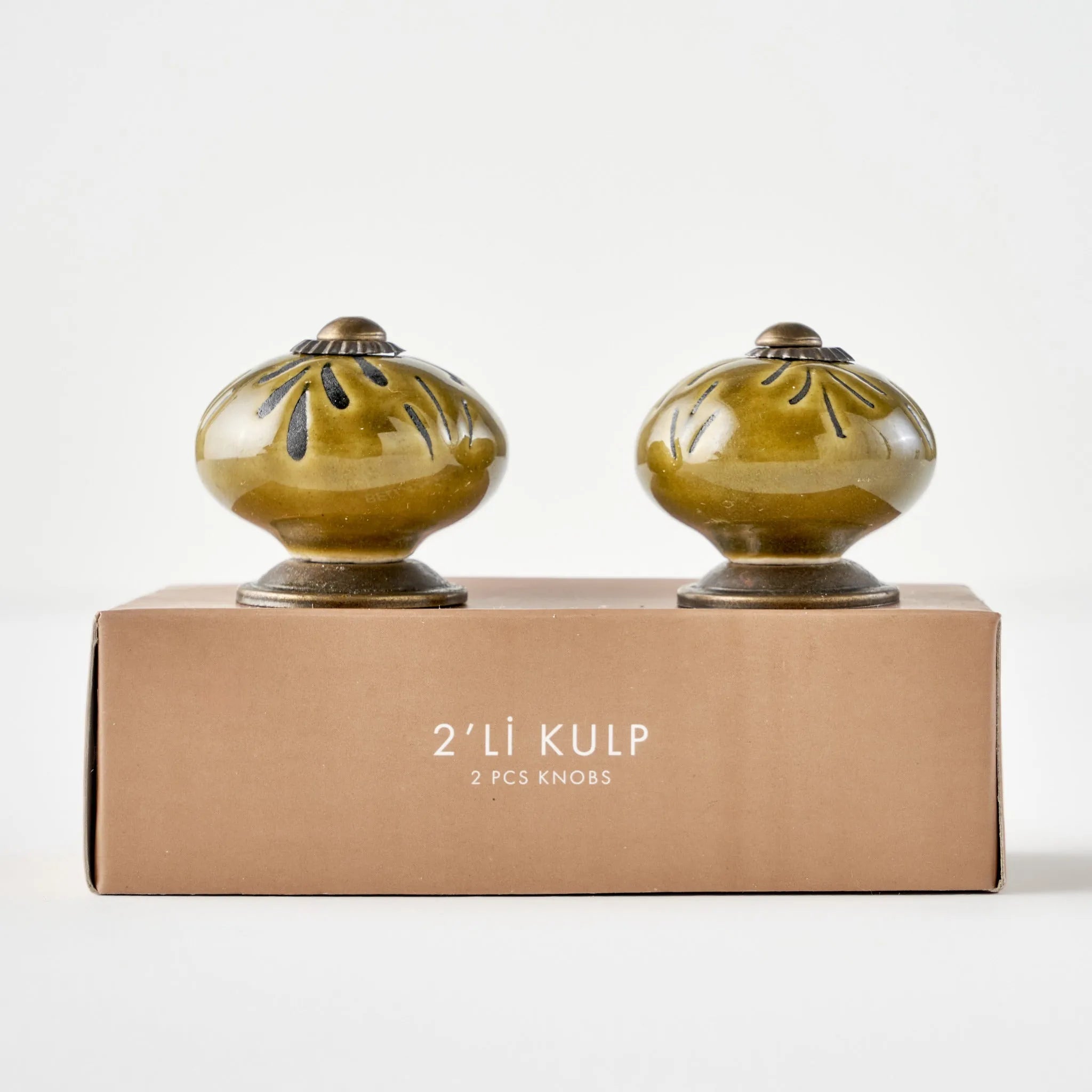 Taro Ceramic Cabinet Knobs (Set of 2) side view