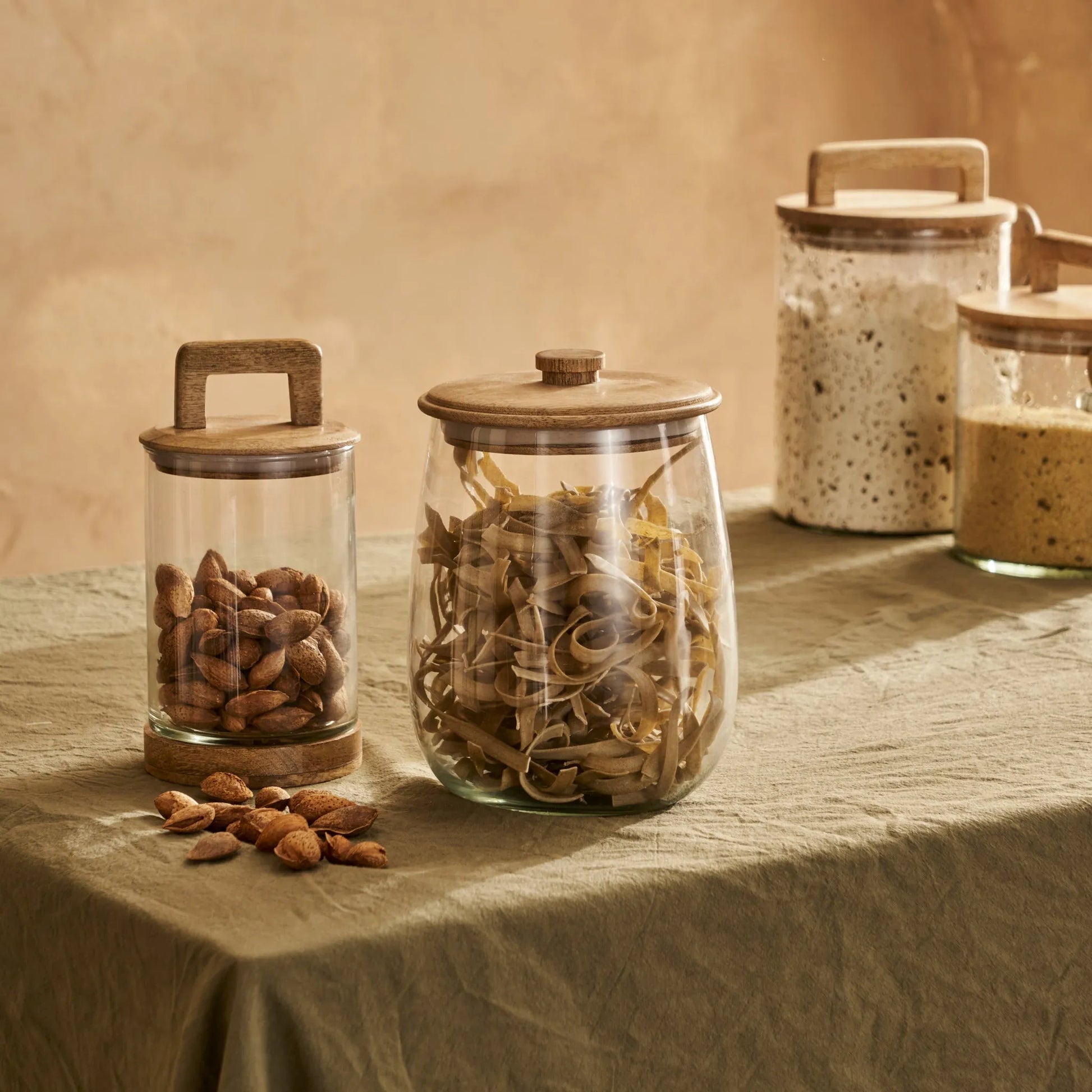 Verre Glass Jar with Mango Wood Lid additional view