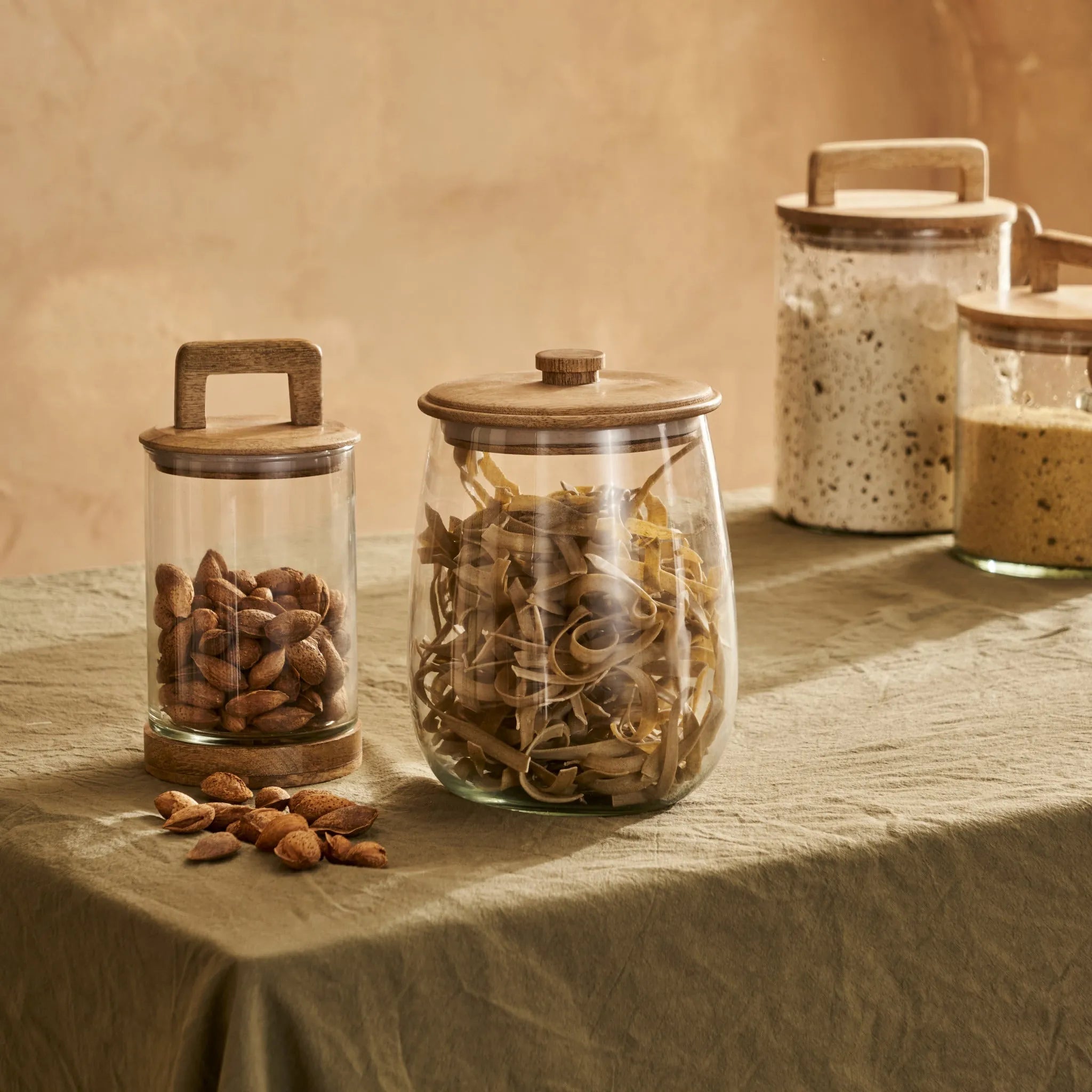 Verre Glass Jar with Mango Wood Lid additional view