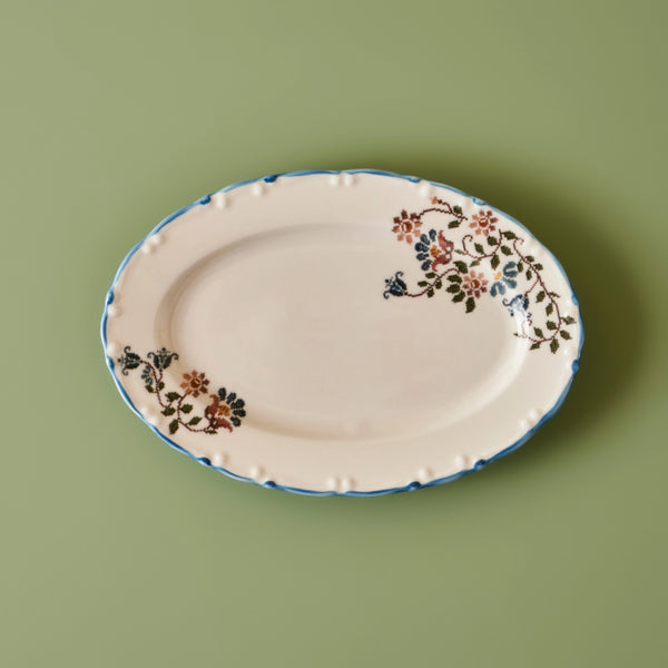 Vintage Oval Porcelain Serving Platter