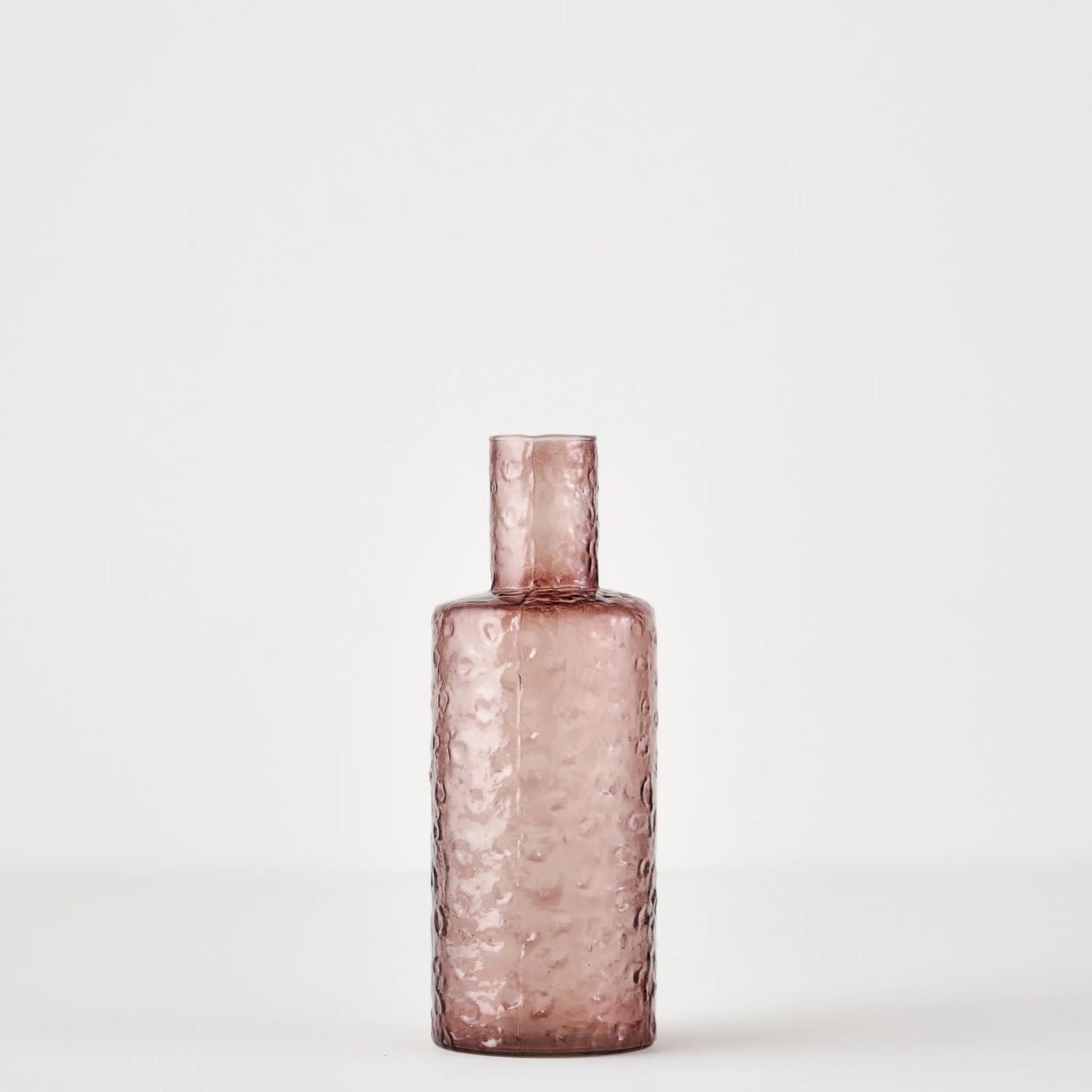 Wind Textured Amber Glass Vase detail view